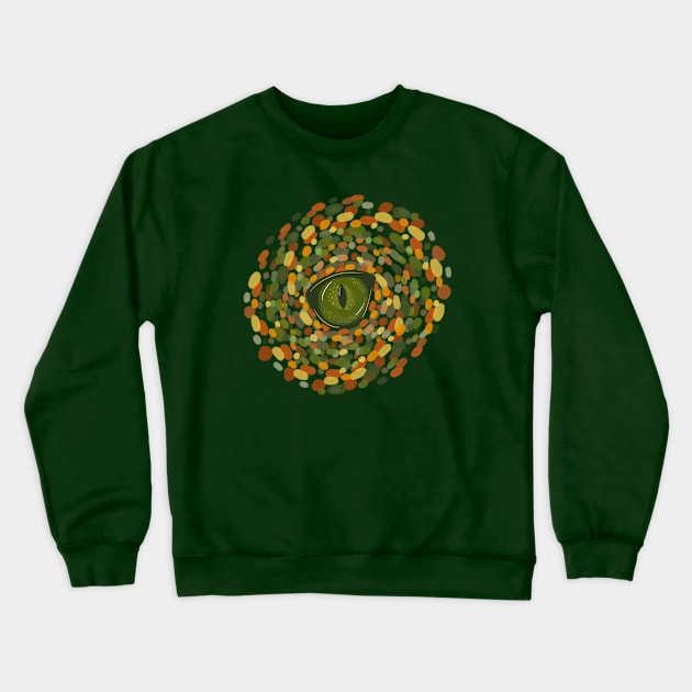 Pumpkin Spice Dragon Eye Crewneck Sweatshirt by K LaBarbera Art